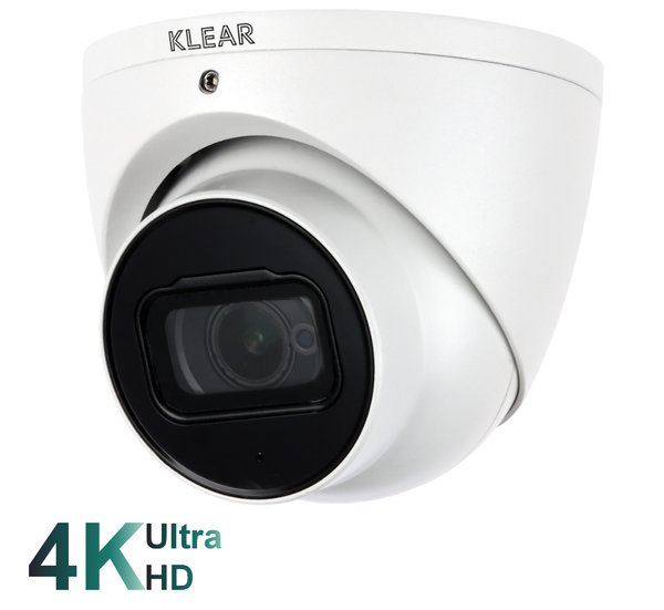 Klear 8mp Ultra HD K-805 E A ST Eyeball Turret Dome Camera 2.8mm Fixed Wide Angle Lens