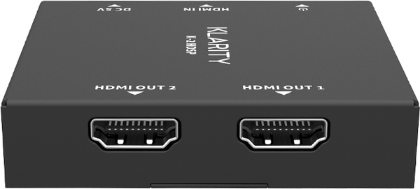 Klarity 2 Port HDMI Splitter, Supports 1080 & 4K Resoloution, 1 Input to 2 Displays