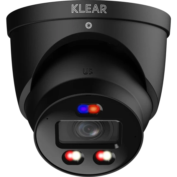 Klear 8MP Black IP AIO Eyeball, 30m Hybrid (Colour+IR), SMD, 2-Way Audio, Speaker, Siren, Strobe, AcuPick, PRO Series 