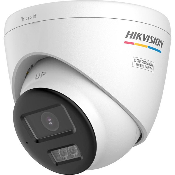 Hikvision DS-2CE72KF3T-LSYE White 2.8mm fixed lens POC 3K Hybrid ColorVu Turret Camera With Audio