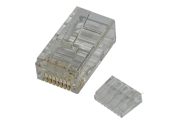 RJ45 Cat6 Connector Plug 2 Part Pack of 100