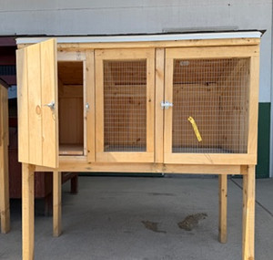 Pine rabbit hutch - locally made - 50L x 28 D X 52H