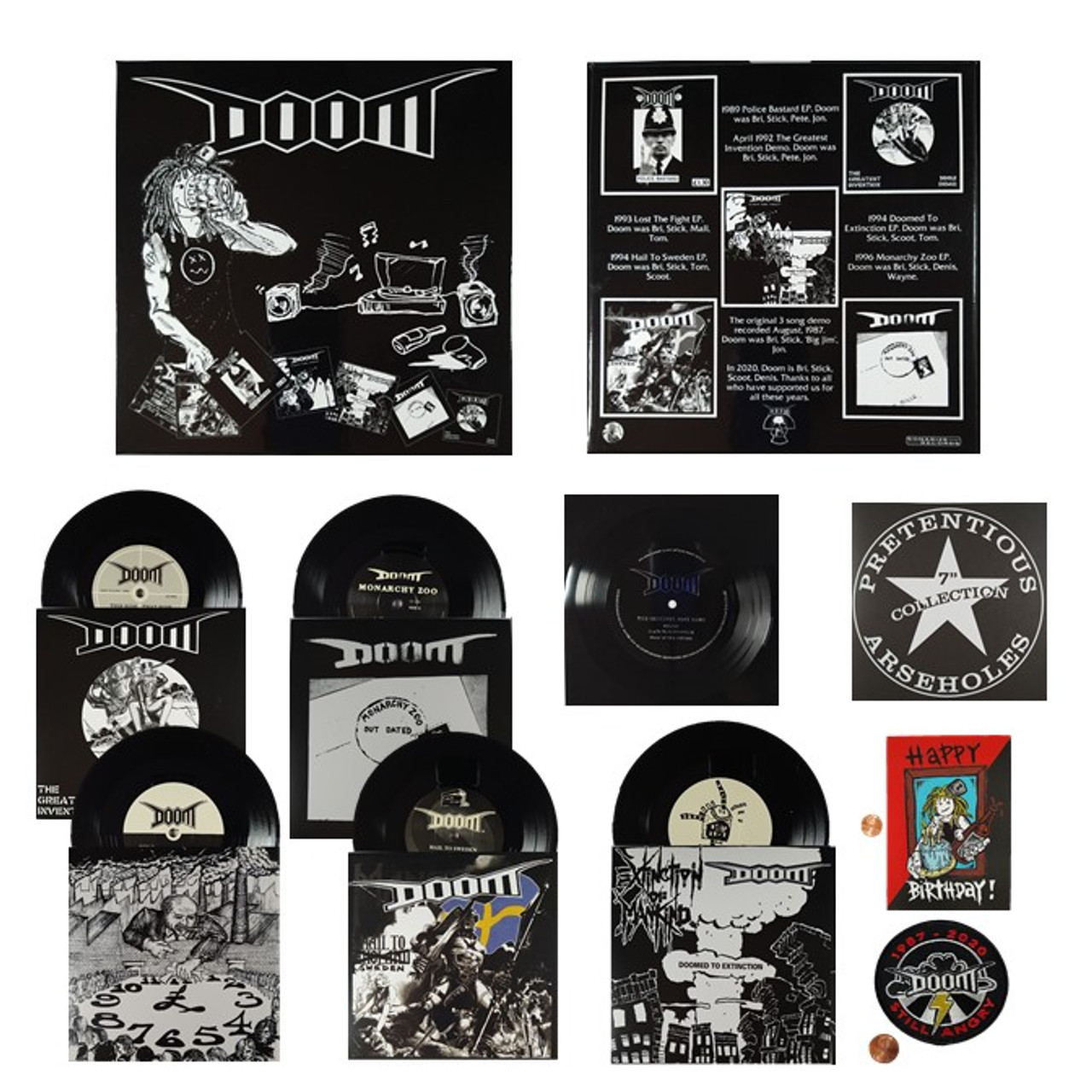 Clancy voldsom vinge DOOM "Pretentious Arseholes Collection" Ep's Box Set Limited Edition, Vinyl,  EP