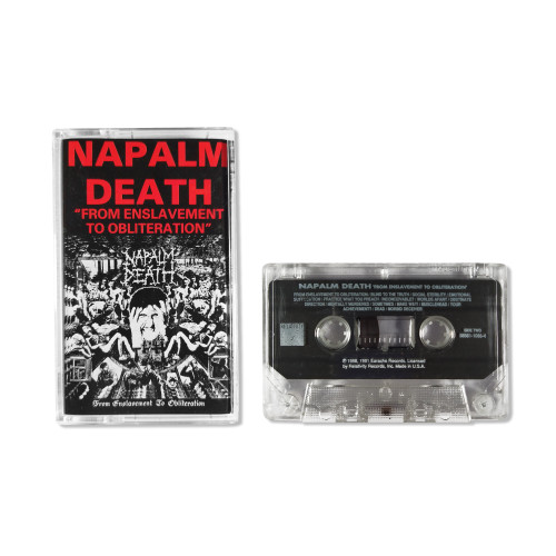 NAPALM DEATH "From Enslavement to Obliteration" Cassette Tape, English Punk, Grindcore, Metal