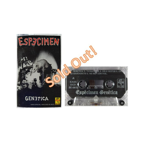 ESPECIMEN "Genetica" Cassette Tape, Mexican Hard core Punk