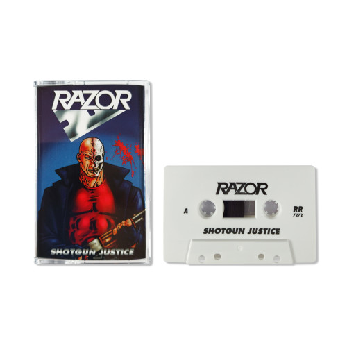 RAZOR "Shotgun Justice" Cassette Tape, Canadian Speed Thrash Metal