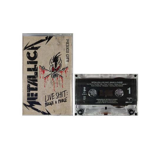 METALLICA "Live Shit Binge & Purge in Mexico city" Cassette Tape, American Thrash Metal