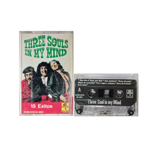 THREE SOULS IN MY MIND "Que Viva El Rock n Roll 15 Exitos" Cassette Tape, Mexican Rock n Roll