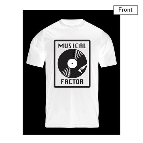 MUSICAL FACTOR Musicalfactor.com, Design 1, White, T-Shirt