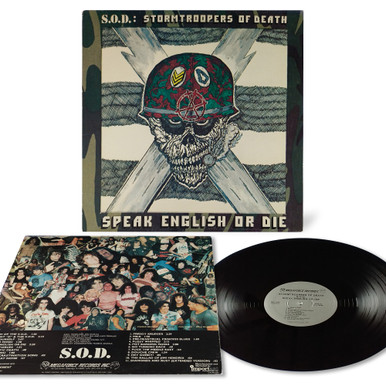 S.O.D. speak english or die LP SOD パッチ付き-