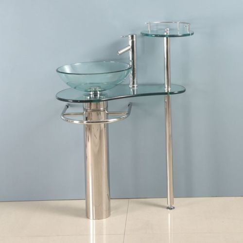 LV-010 Modern 29" Wide Bathroom Vanities Pedestal Vessel ...