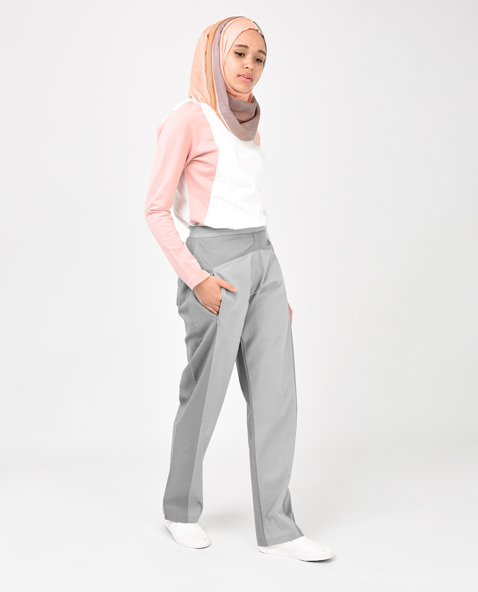 Cigarette trousers  Light grey  Ladies  HM IN