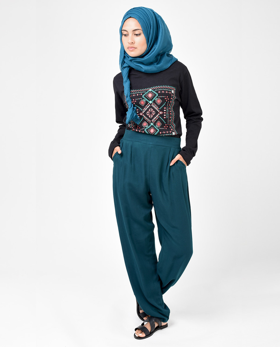 Amelis - Full body for women: tunic and trousers (Clothing masking style  dressed as a Muslim woman) - Color mint Select size S