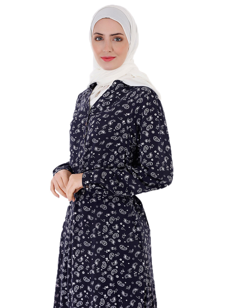 Buy Silk Route� Blue Denim Hoodie Printed Abaya Denim Urban Maxi Dress  Jilbab XXLarge 56 at Amazon.in