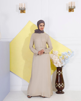 Sepia Hue Belted Jilbab