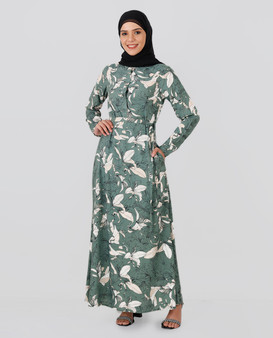 Sage Green Belted Abaya