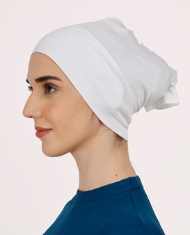 head scarf, under scarf, under cap, hijab cap, white hijab cap, white underscarf