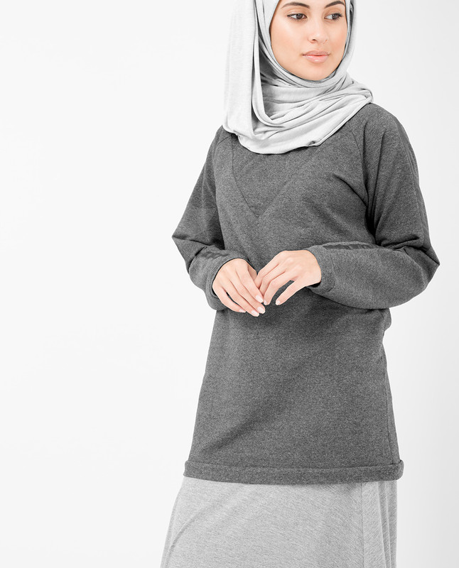 Dark Grey Cotton Top