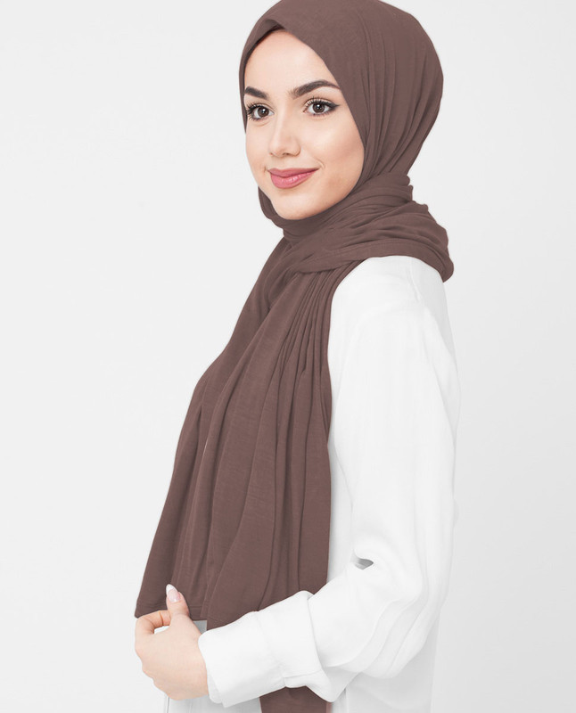 Chestnut Brown Viscose Jersey Scarf