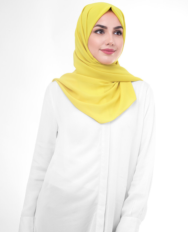 Yellow hijab fashion scarf