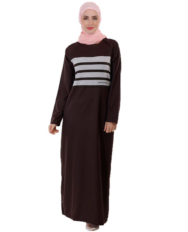 Contrast Jersey Striper Jilbab