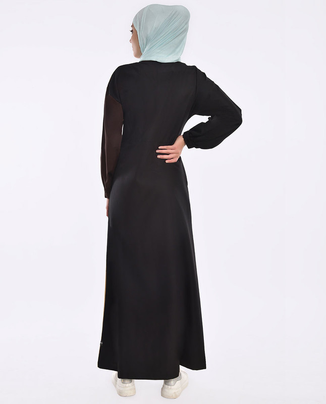 Geo Print Smart Black Jilbab