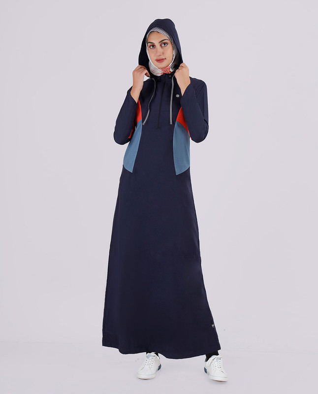 Midnight Blue Detachable Hood Jilbab