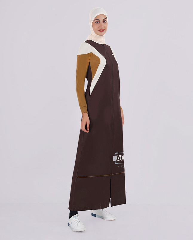 Sepia Hue Contrast Sleeves Jilbab