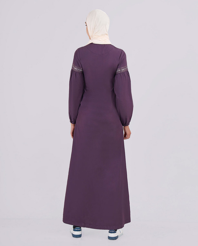 Perky Purple Rich Look Feminine Jilbab