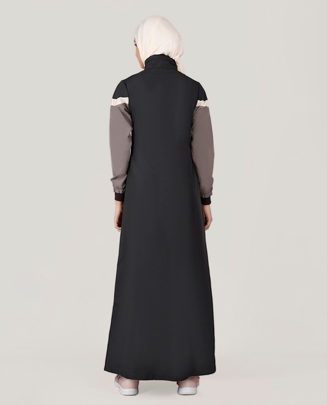 Black Jade Full Front Opening Jilbab