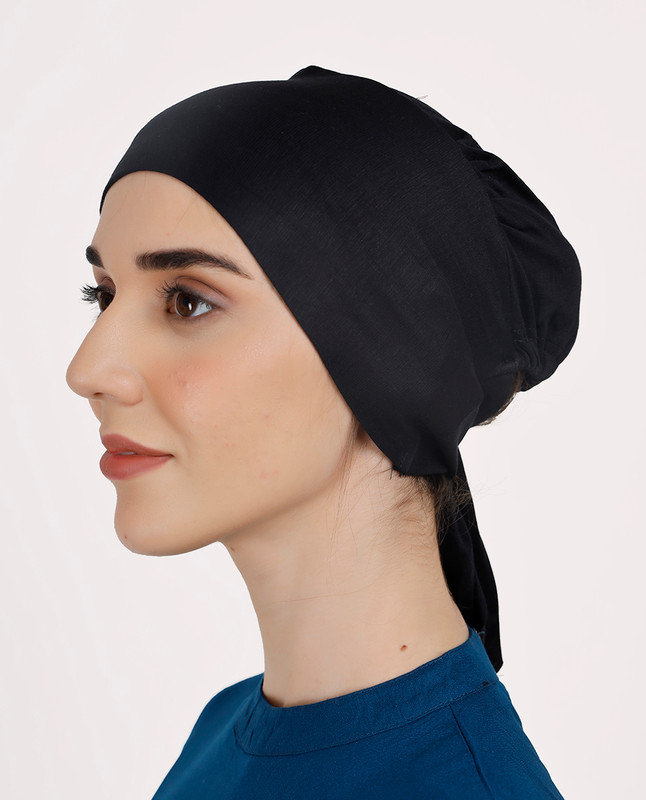 head scarf, under scarf, under cap, hijab cap, black head scarf