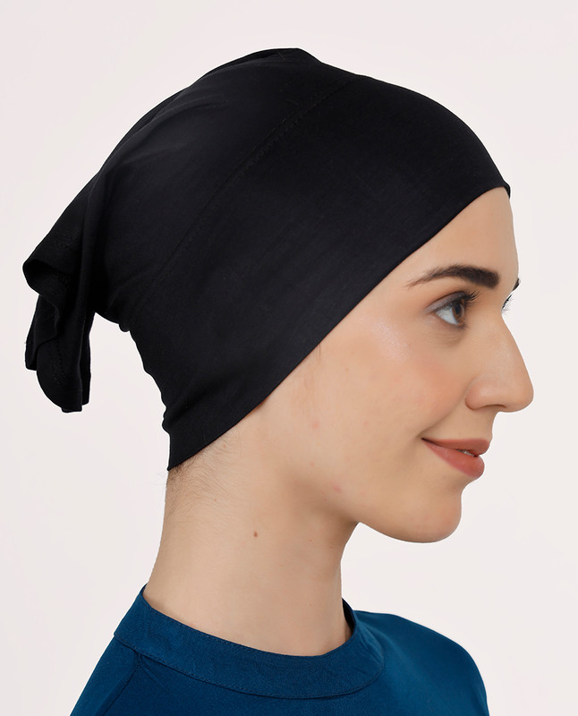 head scarf, under scarf, under cap, hijab cap, black hijab cap