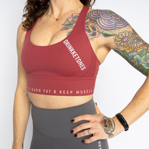 Burn Fat. Drink Ketones Sports Bra *Pinot Noir* Burn Fat. Drink Ketones Sports Bra *Pinot Noir*