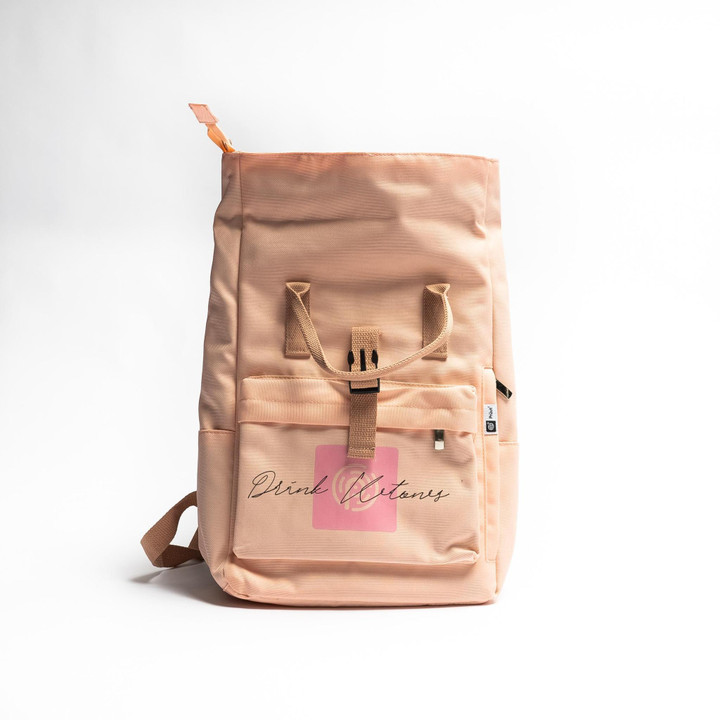 Fold Top backpack - *pink* Drink Ketones Script