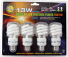 SunBlaster 13 watt CFL Bulbs 4 Pack