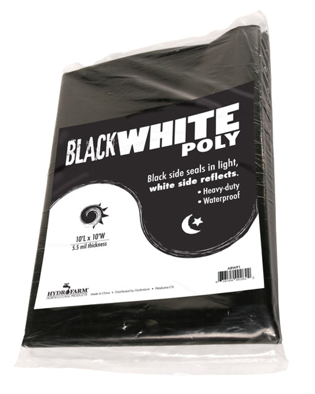 Black and White Poly 10x10 - 5.5mil thick polu