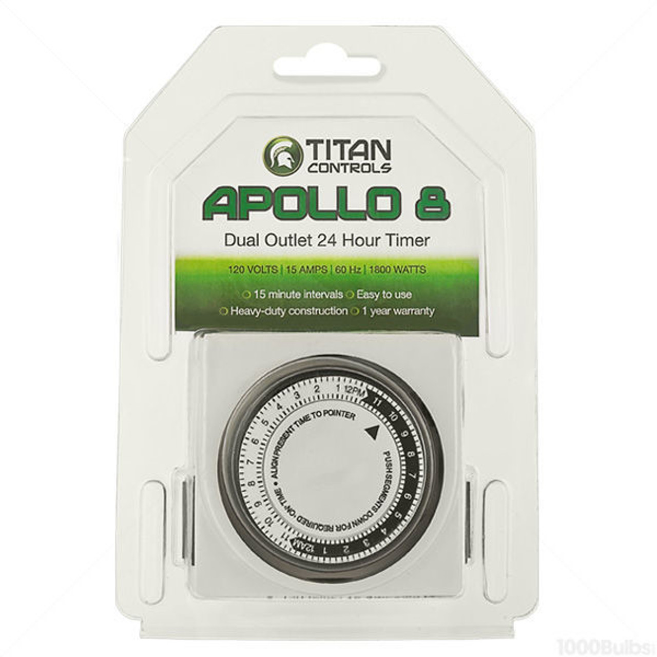 Titan Apollo 8 - Two Outlet Mechanical Timer