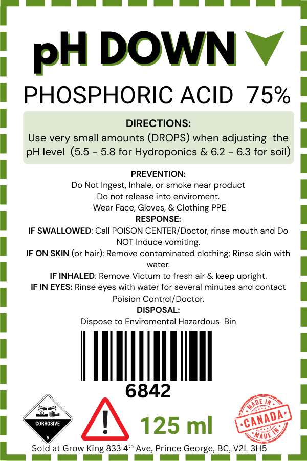 pH Down 125 mL Concentrate