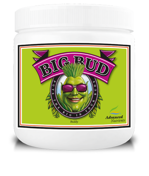 BIG BUD® 
Heavy Yields That Taste Great

Big Bud® Powder provides the essential elements that not only aid in the development of buds but are known to increase both their size and quality - for heavier yields that taste great!