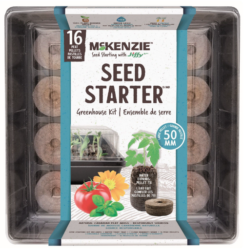 McKenzie Seed Starter Greenhouse Kit 16 Peat Pellets