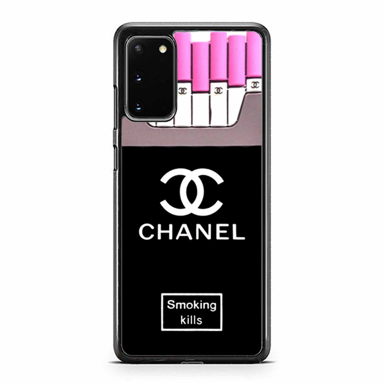 CHANEL Cigarette or make-up case in black grained le…