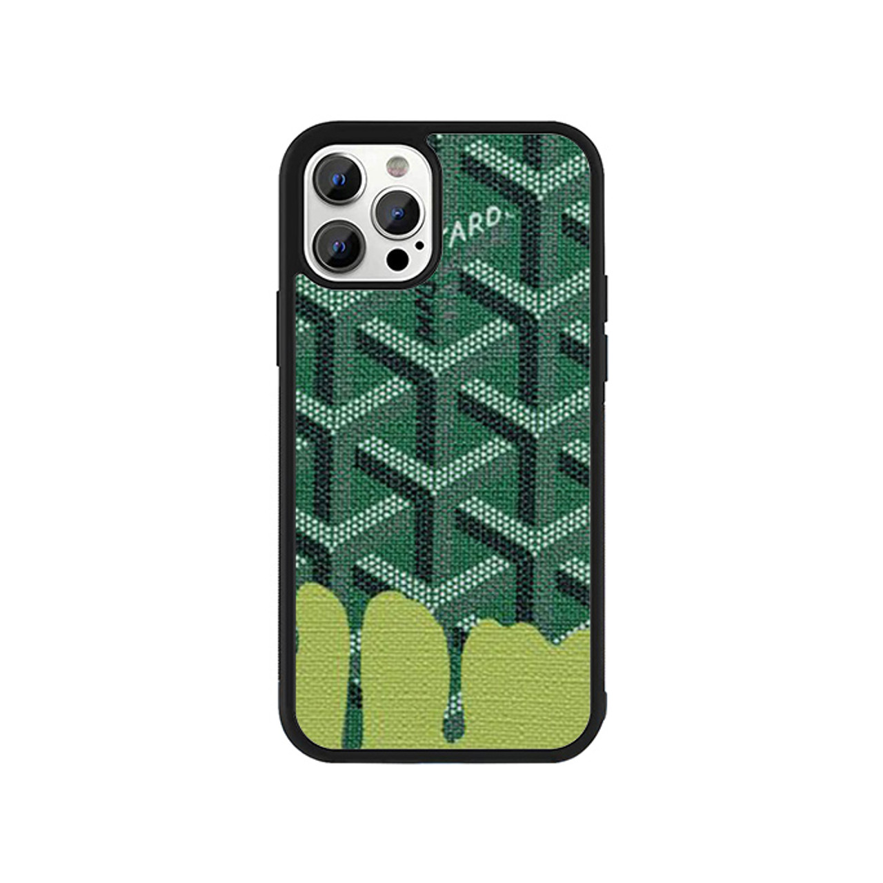 Green Goyard iPhone X Protective phone case (Authentic Goyard Bag Used)