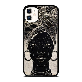 African Lady Face Illustration iPhone 11 / 11 Pro / 11 Pro Max Case Cover