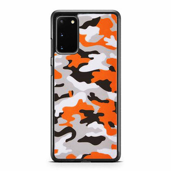 Orange Camo Wallpaper Samsung Galaxy S20 / S20 Fe / S20 Plus / S20 Ultra Case Cover