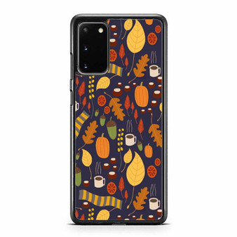 Fall Autumn Leaves Seamless Pattern Samsung Galaxy S20 / S20 Fe / S20 Plus / S20 Ultra Case Cover