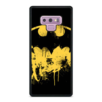 Batman Logo Splatter Pattern Samsung Galaxy Note 9 Case Cover