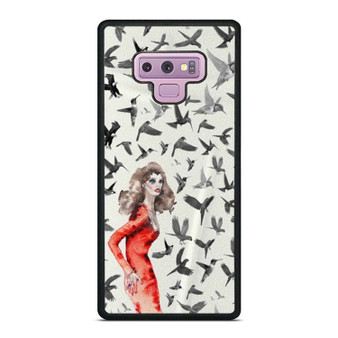 Barcelona Summer Bird Lady Samsung Galaxy Note 9 Case Cover