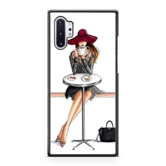 Fashion Illustration Lady Latte 1 Samsung Galaxy Note 10 / Note 10 Plus Case Cover