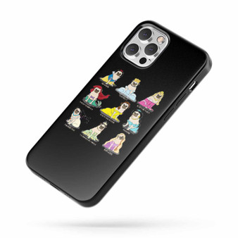 Pug Disney Princess Mash Up iPhone Case Cover