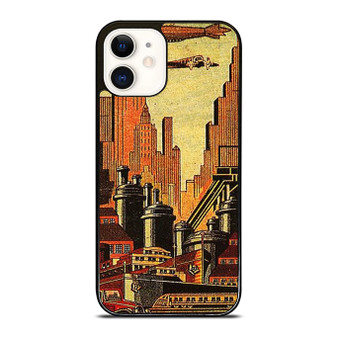 1920S Urban Deco Matchbook Cover With Trains Planes And Zeppelins iPhone 12 Mini / 12 / 12 Pro / 12 Pro Max Case Cover